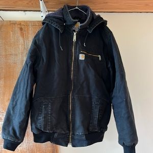 Carhartt interior fleece  exterior canvas jacket